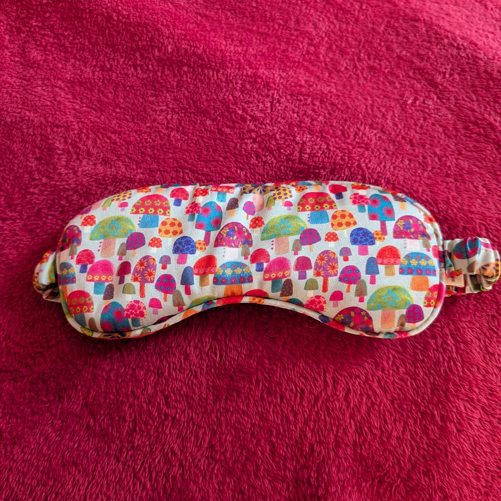 NWOT NATURAL LIFE Multicolor Mushroom Satin Sleep Mask **Final Price**